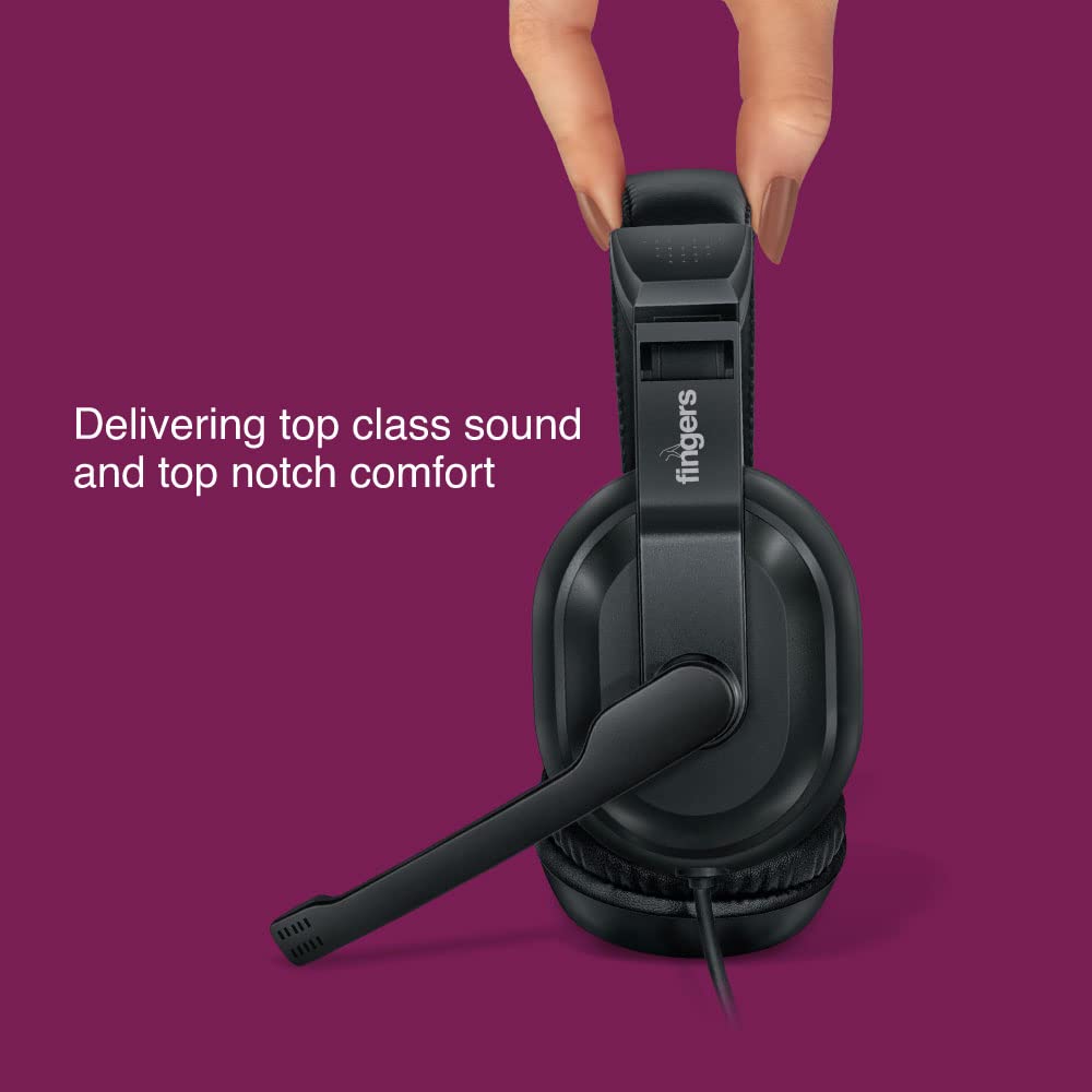 FINGERS S10 Wired Headphone On-Ear with Built-in Adjustable Mic - Image 2