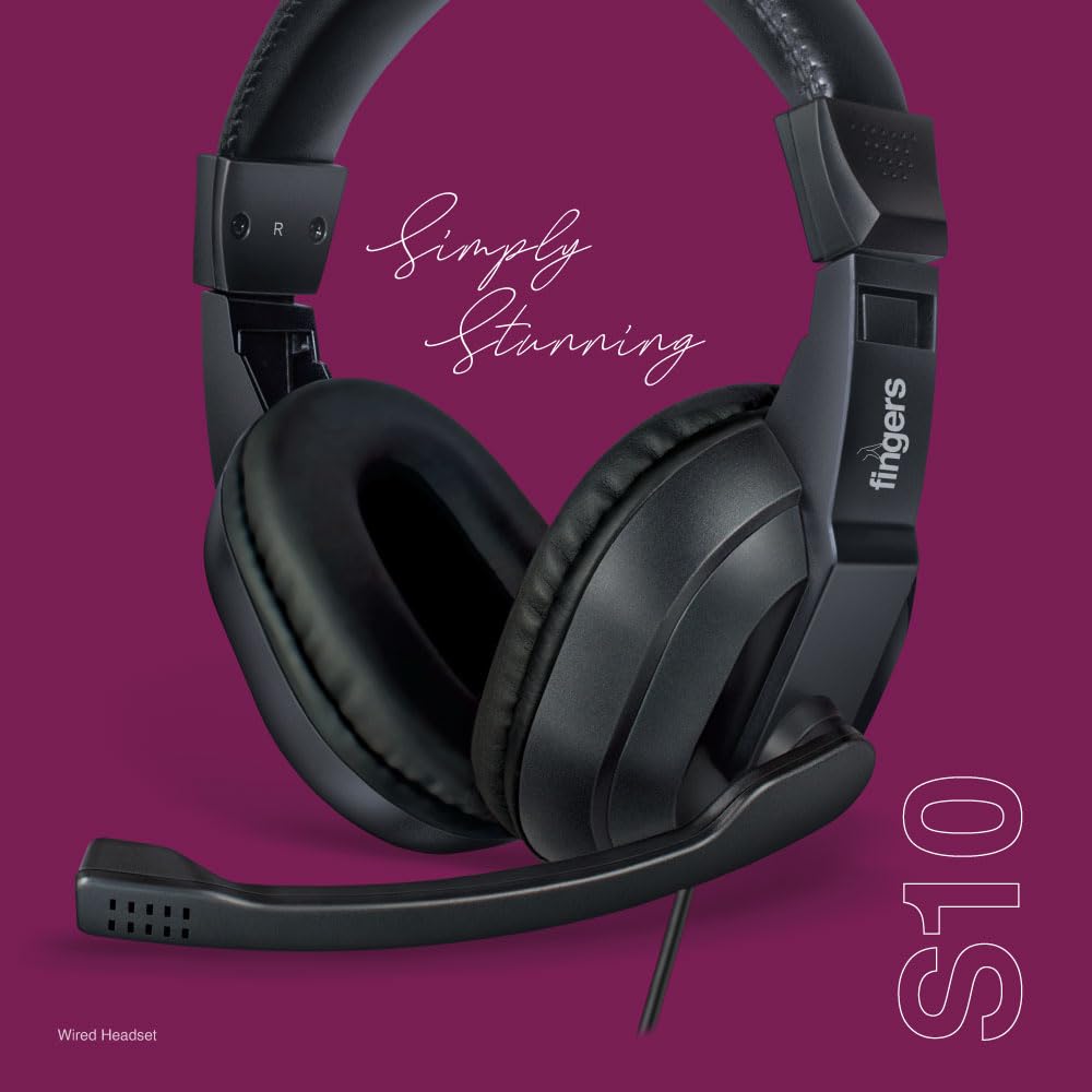 FINGERS S10 Wired Headphone On-Ear with Built-in Adjustable Mic - Image 3