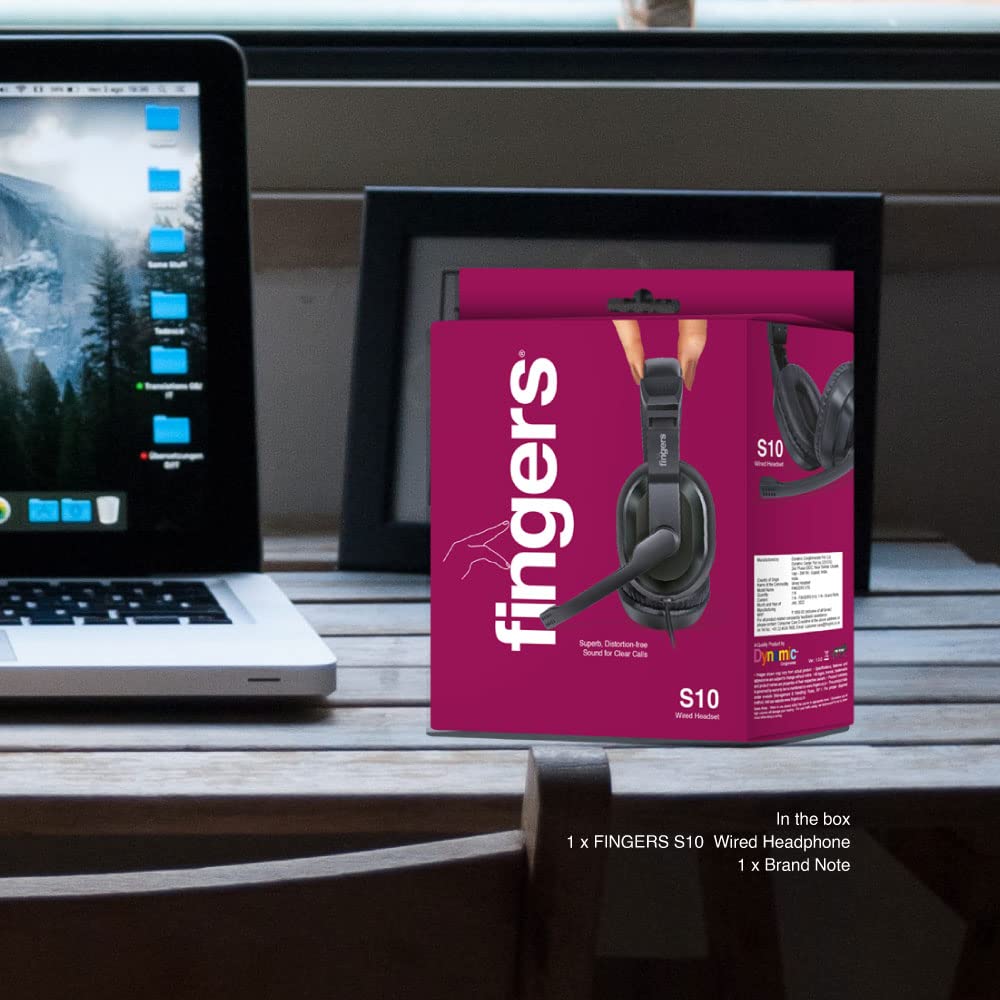 FINGERS S10 Wired Headphone On-Ear with Built-in Adjustable Mic - Image 7